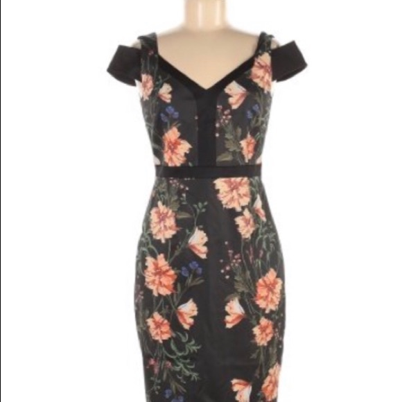 Karen Millen floral midi sheath dress. Size 2. NWT - Picture 2 of 12